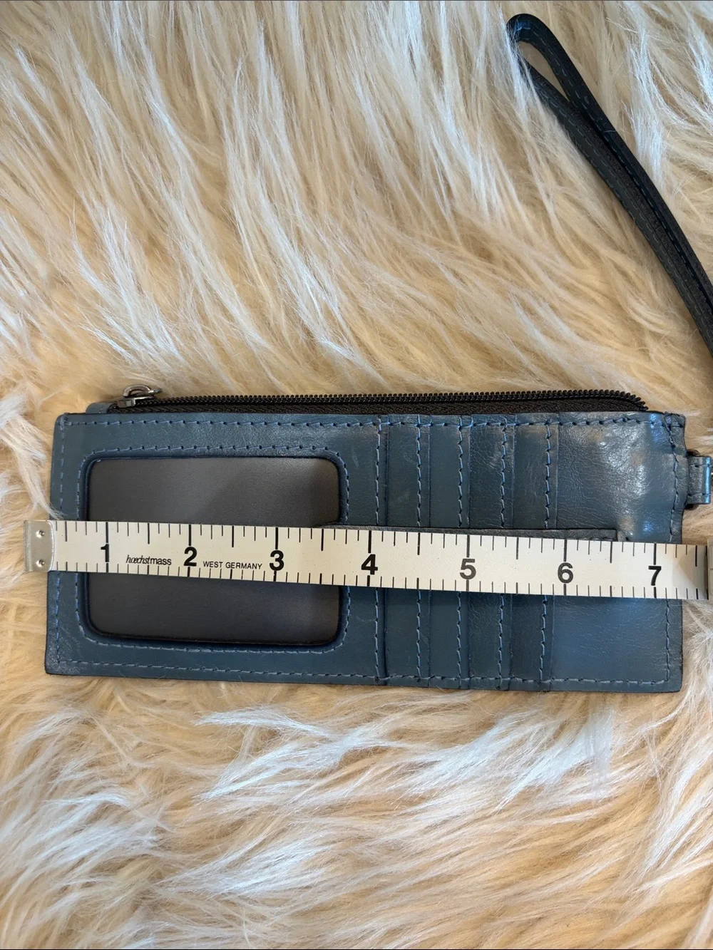 Patricia Nash Teal Leather Wristlet Card Organizer